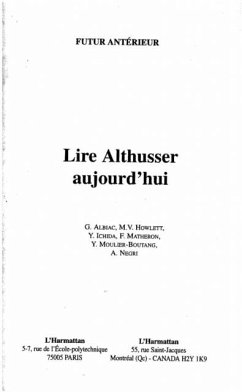 Lire Althusser aujourd'hui (eBook, PDF)