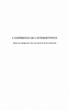 Cover L'experience de l'intermittence (eBook, PDF)