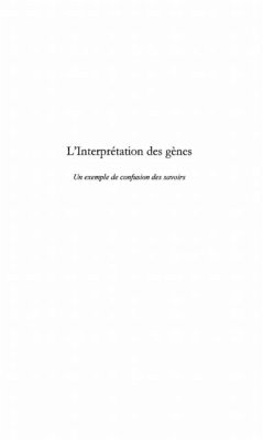 INTERPRETATION DES GENES (eBook, PDF)