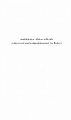 Au-dela du signe: gadamer etderrida (eBook, PDF)