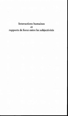 Interactions humaines et rapports de force entre les subject (eBook, PDF)