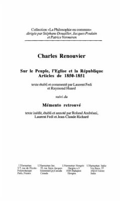 Sur le peuple, l'eglise et larepublique (eBook, PDF)