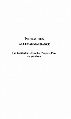 Cover Interaction allemagne-france: les habitudes culturelles (eBook, PDF)