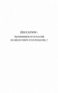 education: transmission d'un savoir ou d (eBook, PDF)