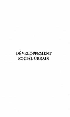 Cover Developpement social urbain (eBook, PDF)