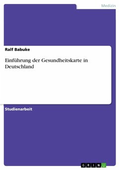 Einführung der Gesundheitskarte in Deutschland (eBook, ePUB)