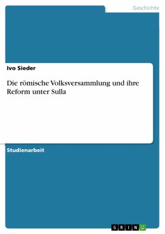 Die römische Volksversammlung und ihre Reform unter Sulla (eBook, ePUB) - Sieder, Ivo