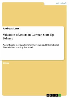 Valuation of Assets in German Start-Up Balance (eBook, ePUB) - Laux, Andreas