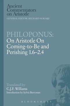 Cover Philoponus: On Aristotle On Coming to be 1.6-2.4 (eBook, PDF)