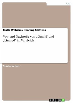 Vor- und Nachteile von ¿GmbH¿ und ¿Limited¿ im Vergleich