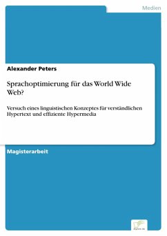 Sprachoptimierung für das World Wide Web? (eBook, PDF) - Peters, Alexander