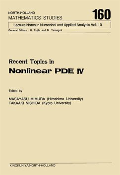 Recent Topics in Nonlinear PDE IV (eBook, PDF)