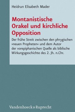 Cover Montanistische Orakel und kirchliche Opposition (eBook, PDF)