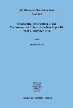 Cover Gesetz und Verordnung in der Verfassung der 5. französischen Republik vom 4. Oktober 1958.