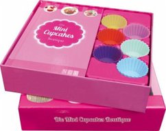 Die Mini Cupcakes Boutique, Buch und 12 Mini-Cupcake-Förmchen aus Silikon in 6 verschiedenen Farben