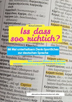 Iss dass soo richtich? (eBook, ePUB) - Lohmann, Michael