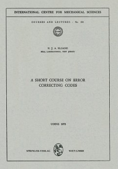 A Short Course on Error Correcting Codes - Sloane, N. J. A.