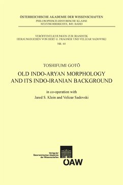 Cover Old Indo-aryan Morphology and its Indo-iranian Background