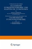 Vorlesungen über Allgemeine Funktionentheorie und Elliptische Funktionen Vorlesungen über Allgemeine Funktionentheorie und Elliptische Funktionen