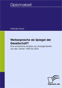 Werbesprache als Spiegel der Gesellschaft? (eBook, PDF) - Klüver, Nathalie