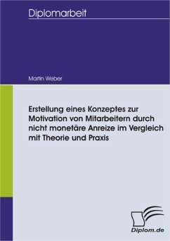 Erstellung eines Konzeptes zur Motivation von Mitarbeitern durch nicht monetäre Anreize im Vergleich mit Theorie und Praxis (eBook, PDF) - Weber, Martin
