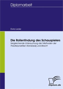 Die Rollenfindung des Schauspielers (eBook, PDF) - Leder, Elvira