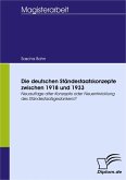 Die deutschen Ständestaatskonzepte zwischen 1918 und 1933 (eBook, PDF)