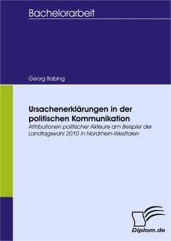 Ursachenerklärungen in der politischen Kommunikation (eBook, PDF) - Babing, Georg