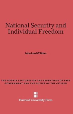 National Security and Individual Freedom - O'Brian, John Lord