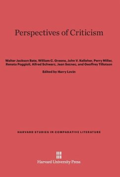 Perspectives of Criticism - Bate, Walter Jackson; Greene, William C.; Kelleher, John V.; Miller, Perry; Poggiolli, Renato; Schwarz, Alfred; Seznec, Jean; Tillotson, Geoffrey