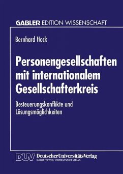 Personengesellschaften mit internationalem Gesellschafterkreis - Hock, Bernhard