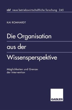 Cover Die Organisation aus der Wissensperspektive
