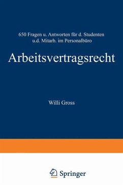 Arbeitsvertragsrecht - Groß, Willi