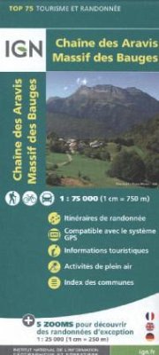 Cover IGN Karte, Tourisme et Randonnée Chaine des Aravis, Bauges