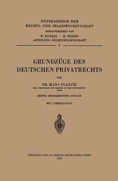 Grundzüge des Deutschen Privatrechts - Planitz, Hans