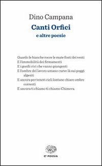 Cover Canti orfici