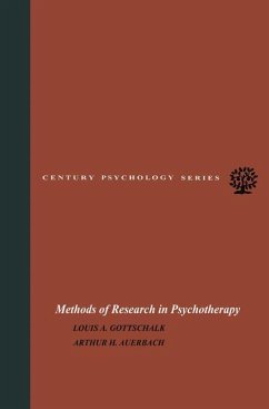 Methods of Research in Psychotherapy - Gottschalk, Louis A.