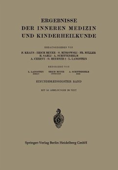 Ergebnisse der Inneren Medizin und Kinderheilkunde - Langstein, Leo;Meyer, Erich;Schittenhelm, A.