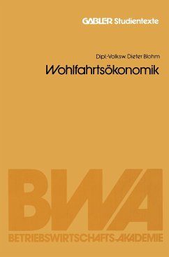 Wohlfahrtsökonomik - Blohm, Dieter