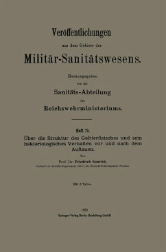 Cover Über die Struktur des Gefrierfleisches und sein bakteriologisches Verhalten vor und nach dem Auftauen