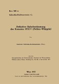 Definitive Bahnbestimmung des Kometen 1932V (Peltier-Whipple) Definitive Bahnbestimmung des Kometen 1932V (Peltier-Whipple)