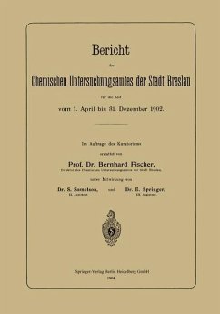 Bericht des Chemischen Untersuchungsamtes der Stadt Breslau für die Zeit vom 1. April bis 31. Dezember 1902 - Fischer, Bernhard;Samelson, S.;Springer, E.