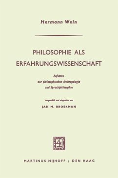 Philosophie als Erfahrungswissenschaft - Wein, Hermann