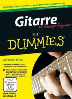 Gitarre für Dummies mit Trainings-Programm, m. Audio-CD + CD-ROM - Phillips, Mark; Chappell, Jon