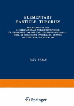 Elementary Particle Theories