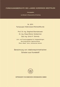 Cover Berechnung von rotationssymmetrischen Schalen aus Kunststoff