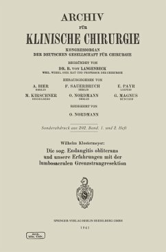 Cover Die sog. Endangitis obliterans und unsere Erfahrungen mit der lumbosacralen Grenzstrangresektion