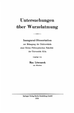 Untersuchungen über Wurzelatmung