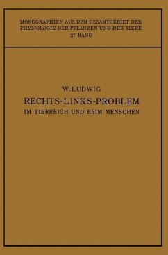 Das Rechts-Links-Problem im Tierreich und Beim Menschen - Ludwig, Wilhelm