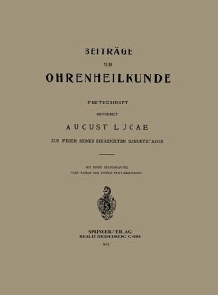 Beiträge zur Ohrenheilkunde - Lucae, August